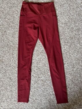 Athleta Red Quest Hybrid High Rise Tight Leggings, Size 4 Tall